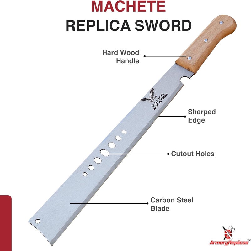 Armory Replicas Full Tang Machete Knife - Multipurpose Outdoor Camping Tool - Image 3
